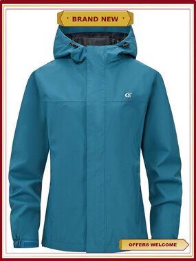 Women's Waterproof Packable Rain Jacket with Hood